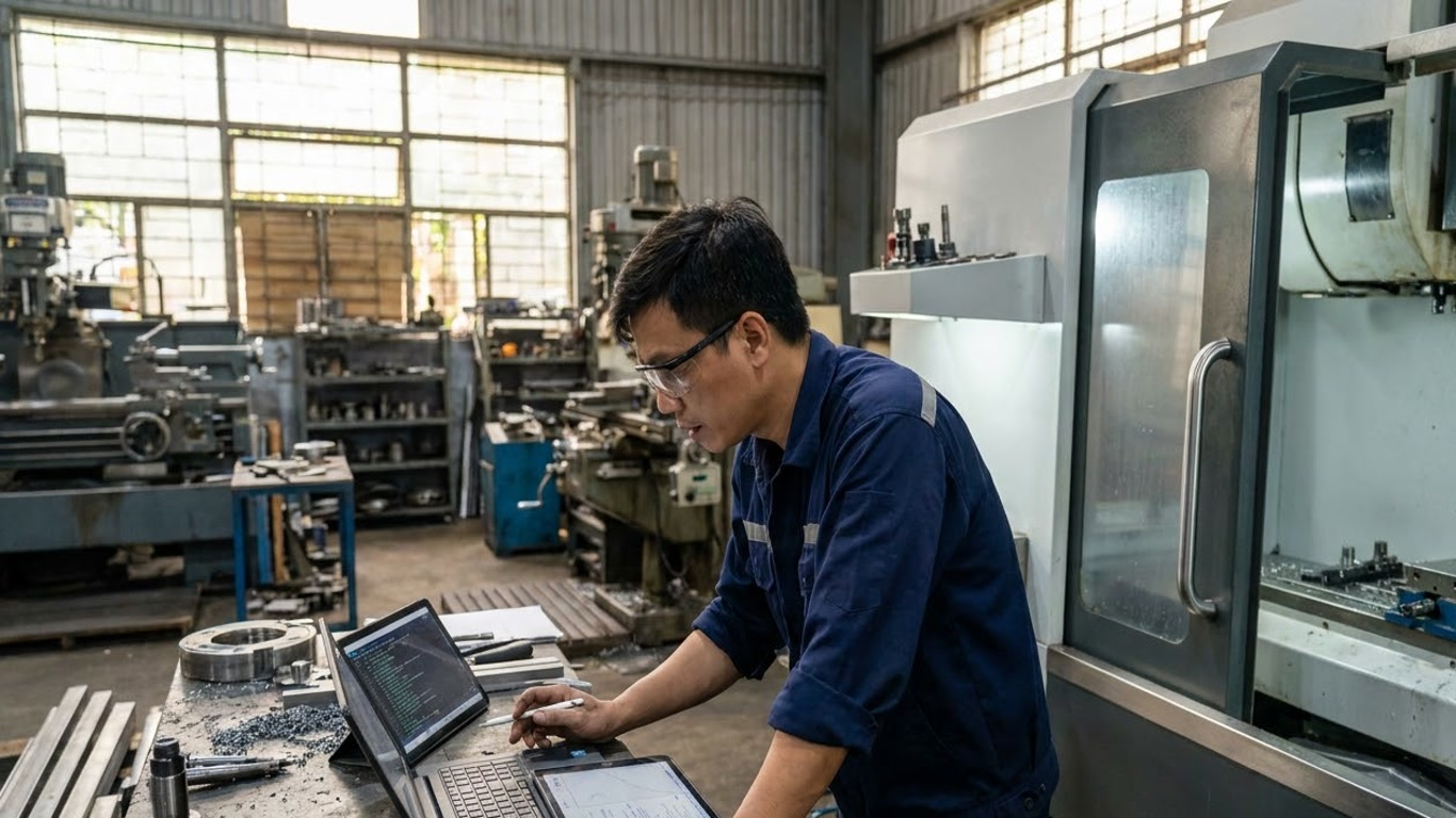 Hình minh hoạ: Post Processor CNC là gì? Vì sao phải cấu hình theo từng máy?