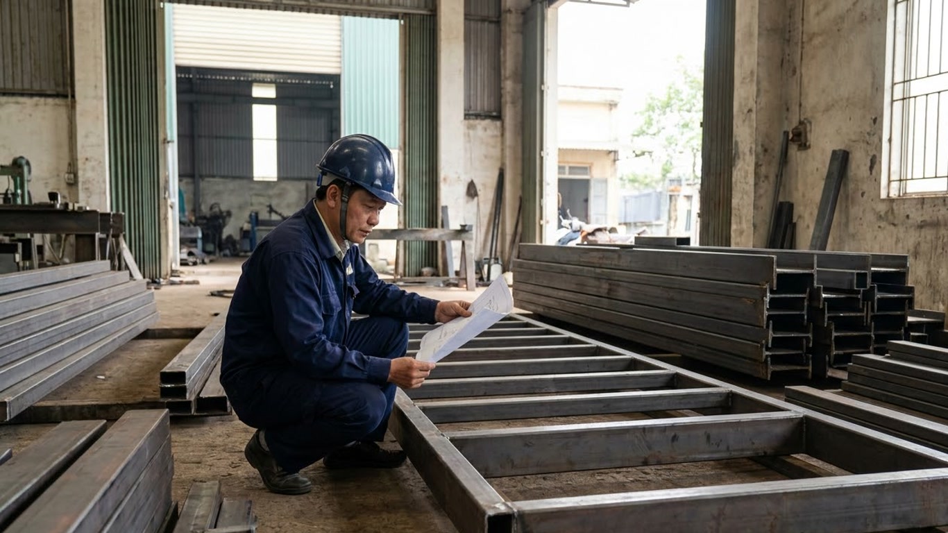 Hình minh hoạ: Weldments trong SOLIDWORKS: Thiết kế khung kết cấu chính xác