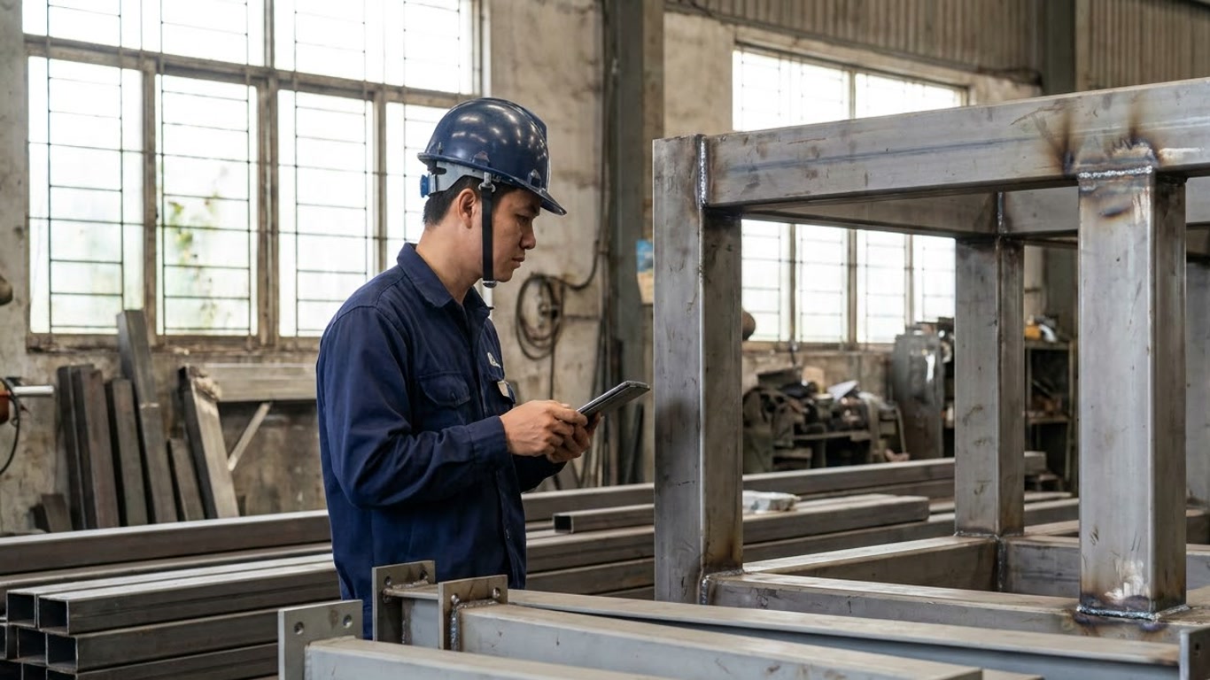 Hình minh hoạ: Weldments trong SOLIDWORKS: Thiết kế khung kết cấu chính xác