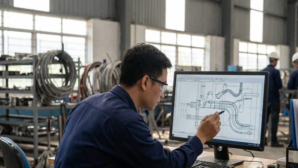 Hình minh hoạ: Routing trong SOLIDWORKS: Thiết kế đường ống và dây cáp hiệu quả