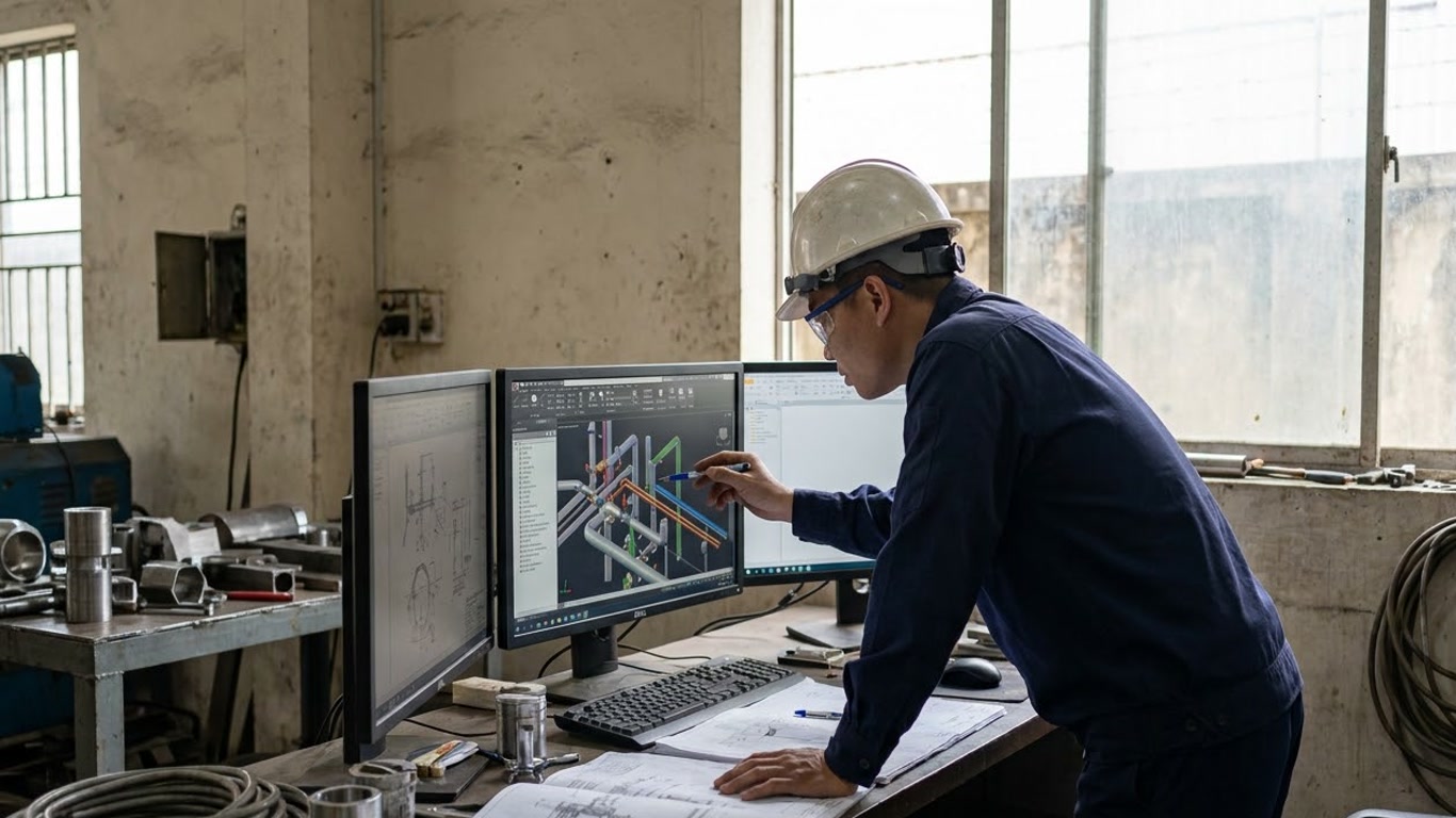 Hình minh hoạ: Routing trong SOLIDWORKS: Thiết kế đường ống và dây cáp hiệu quả