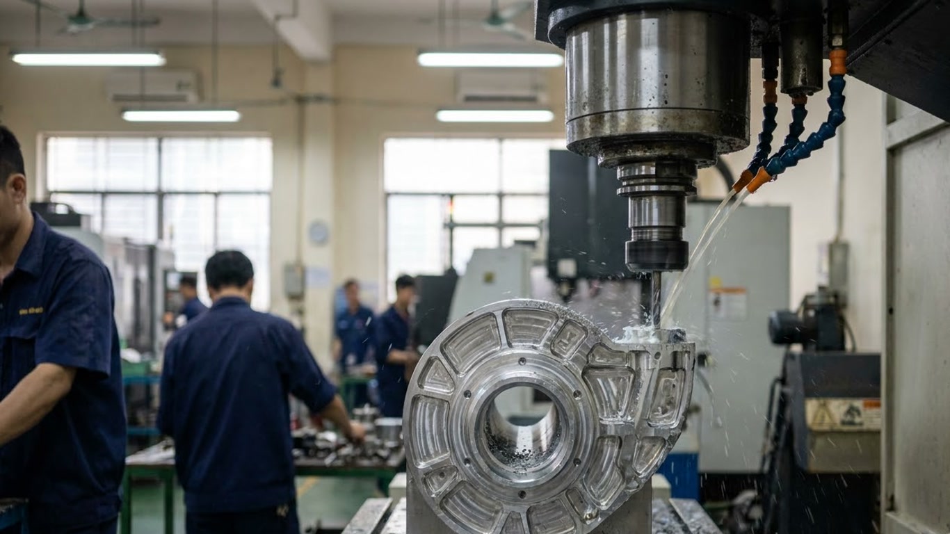 Hình minh hoạ: Gia công 5 trục đồng thời trong SolidCAM: Điều kiện triển khai