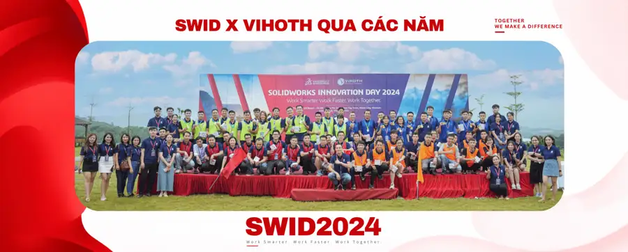 Khách mời chụp ảnh tập thể tại SOLIDWORKS Innovation Day 2024 do ViHoth tổ chức